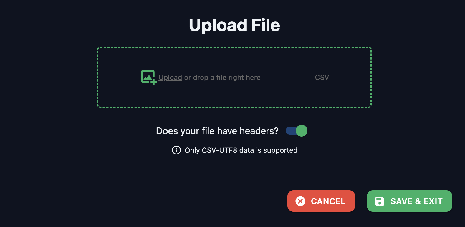 Upload Data